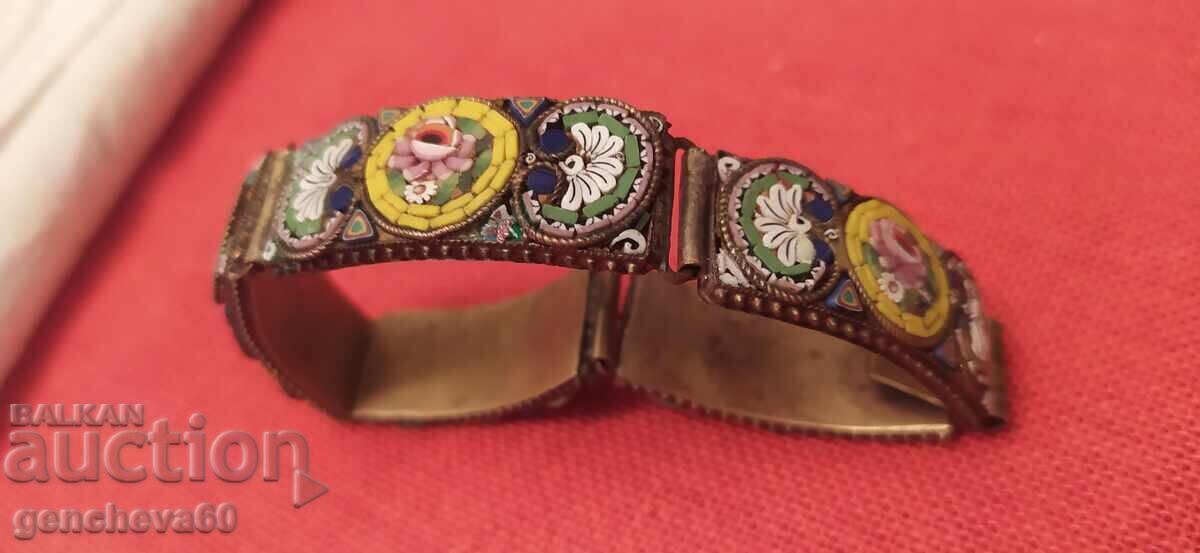 Delivery of Antique Italian Bracelet - Micro-mosaic with Floral Motifs