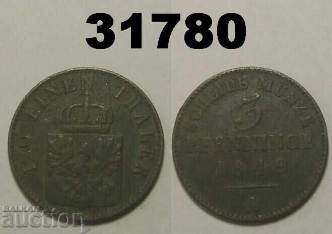 Πρωσία 3 πφένιγκ 1849 Α Γερμανία