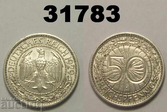 Germany 50 Pfennig 1929 A XF+
