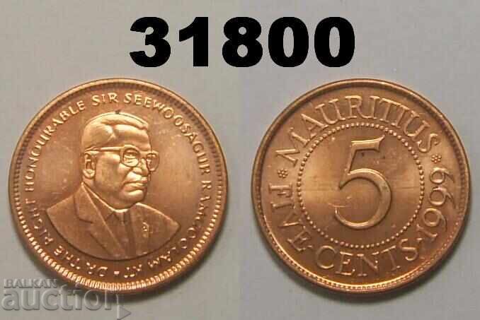 Mauritius 5 Cents 1999