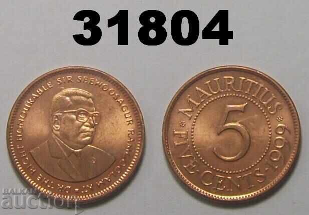 Mauritius 5 cenți 1999