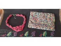 Plic vintage, portofel și colier cu mărgele