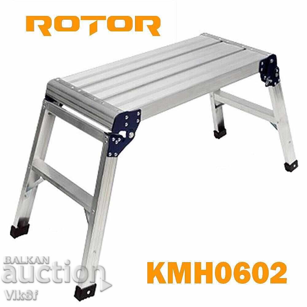 Αλουμινένια εργασιακή πλατφόρμα ROTOR KMH0602, 78x30x50 cm