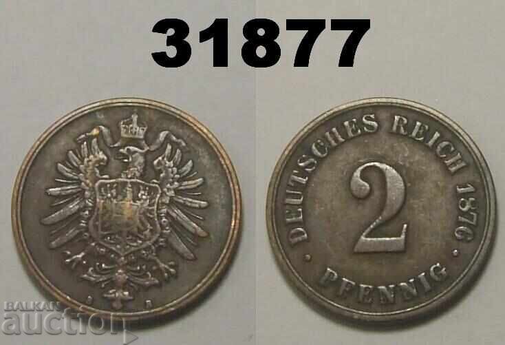 Germania 2 Pfennig 1876 B