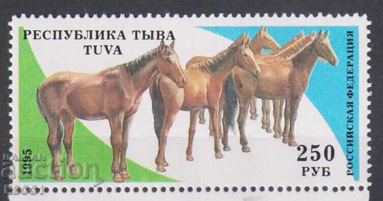 Καθαρές γραμματόσημες Φαύνα Άλογα 1995 από Τουβα Ρωσίας