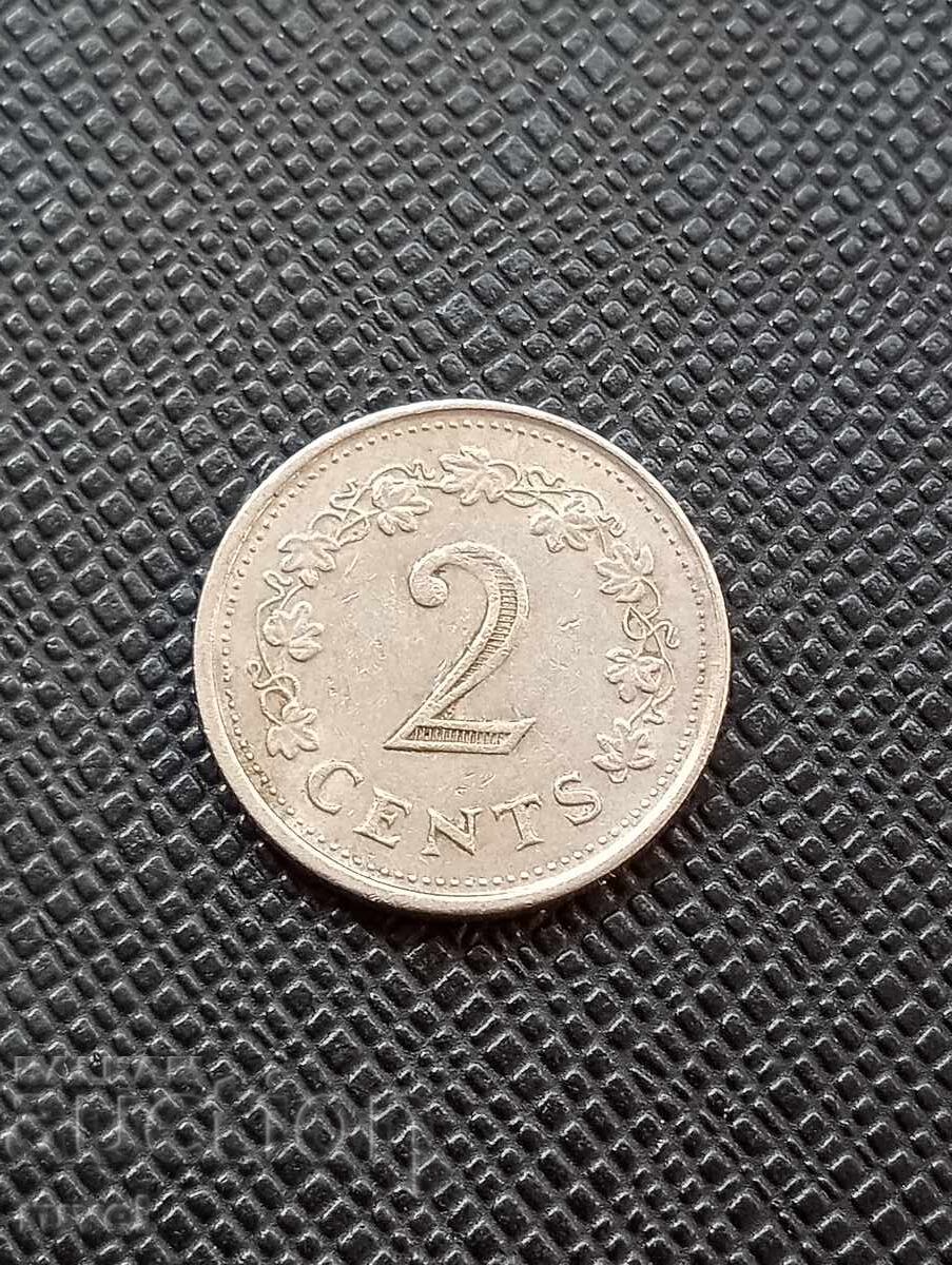 Малта 2 цента, 1977 г. Малта 2 цента, 1977 г.