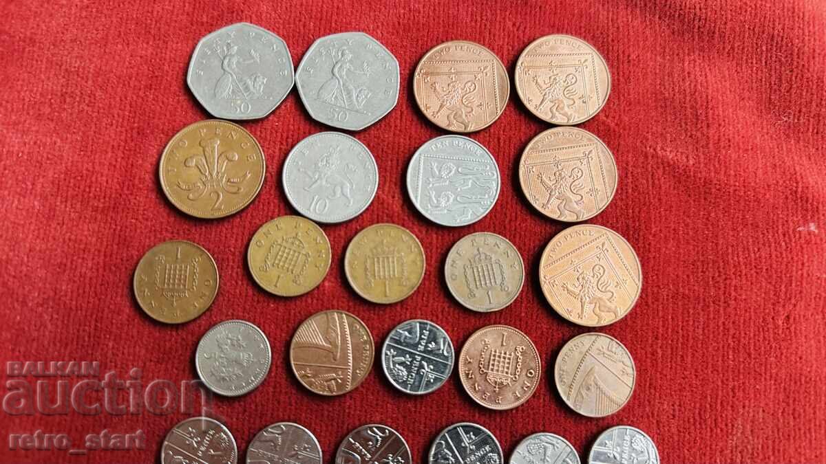 Ηνωμένο Βασίλειο παρτίδα νομισμάτων 24 τεμαχίων - 6