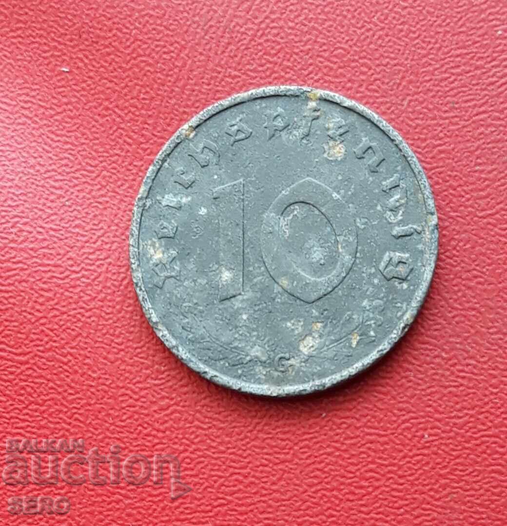 Germany - Third Reich - 10 Pfennig 1942 G - Karlsruhe with price 1.00 BGN | € 0.51