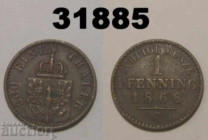 Πρωσία 1 πφένιγκ 1868 C Γερμανία