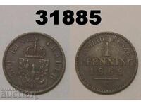 Prusia 1 pfennig 1868 C Germania