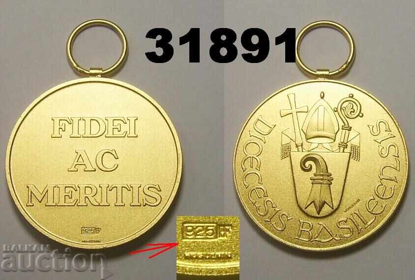 925 Сребърен Медал FIDEI AC MERITIS Dioecesis Basileensis 925 Сребърен Медал FIDEI AC MERITIS Dioecesis Basileensis