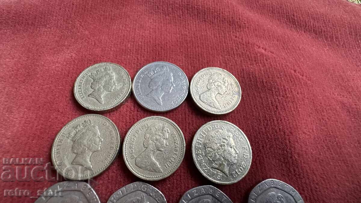 Британски монети 10 броя с цена 3.00 лв. | € 1.53 Британски монети 10 броя с цена 3.00 лв. | € 1.53