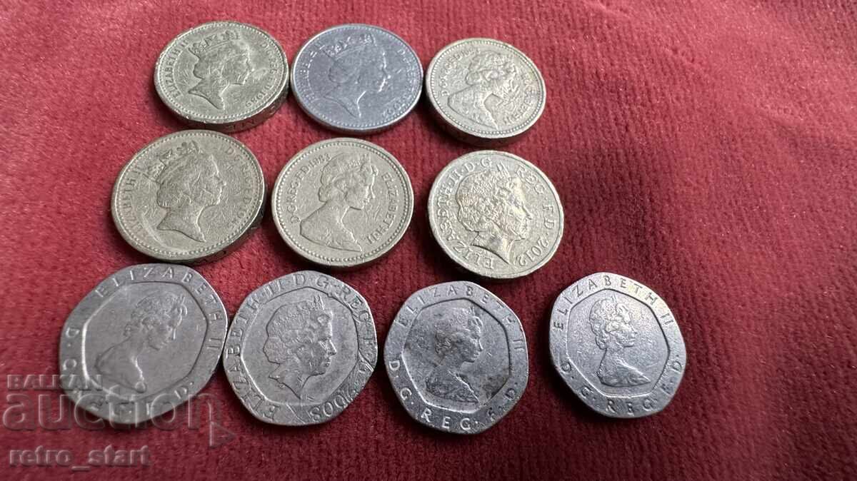 Аукцион Британски монети 10 броя Аукцион Британски монети 10 броя