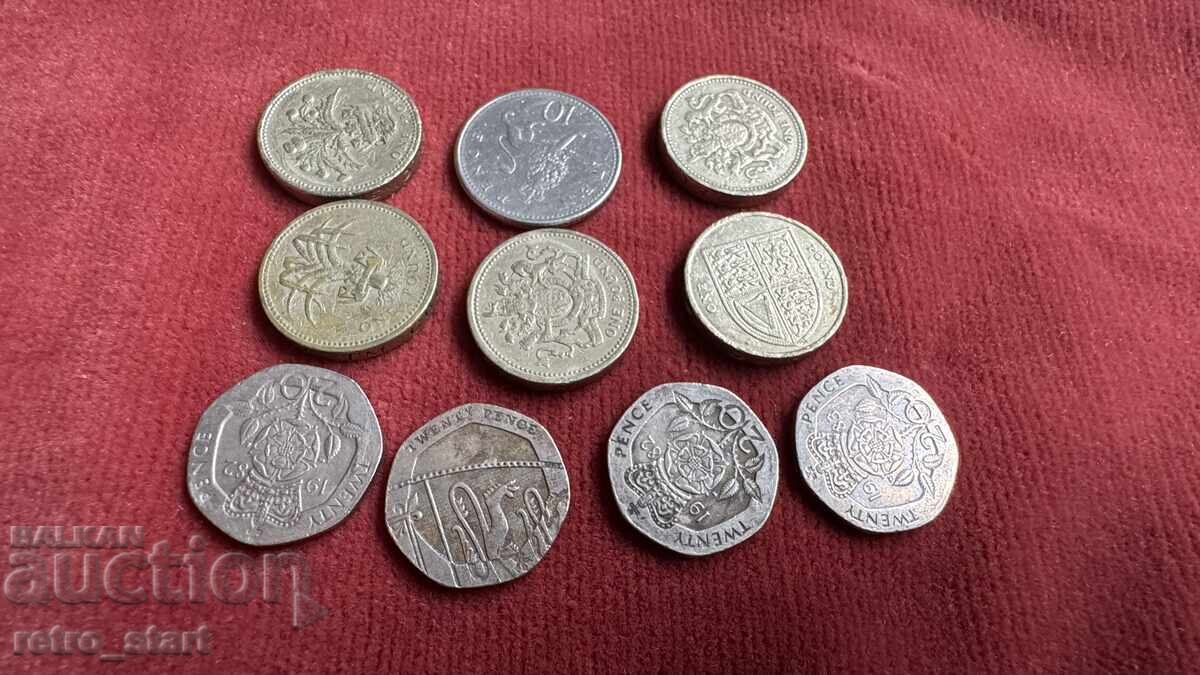 Доставка на Британски монети 10 броя Доставка на Британски монети 10 броя