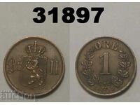 Norvegia 1 øre 1876 XF+