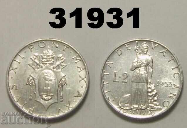 Vatican 2 Lire 1953 Vatican