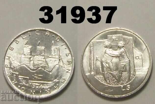 San Marino 5 λίρες 1976