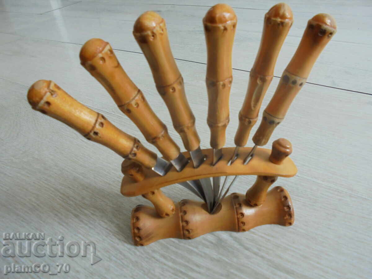 Set of FORON knives with bamboo handles and stand - 5