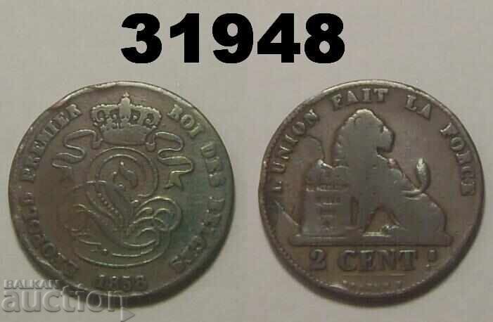 Belgia 2 centime 1858