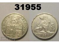 Белгия 5 франка 1939