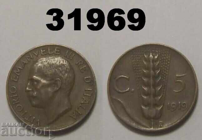 Italy 5 centesimi 1919