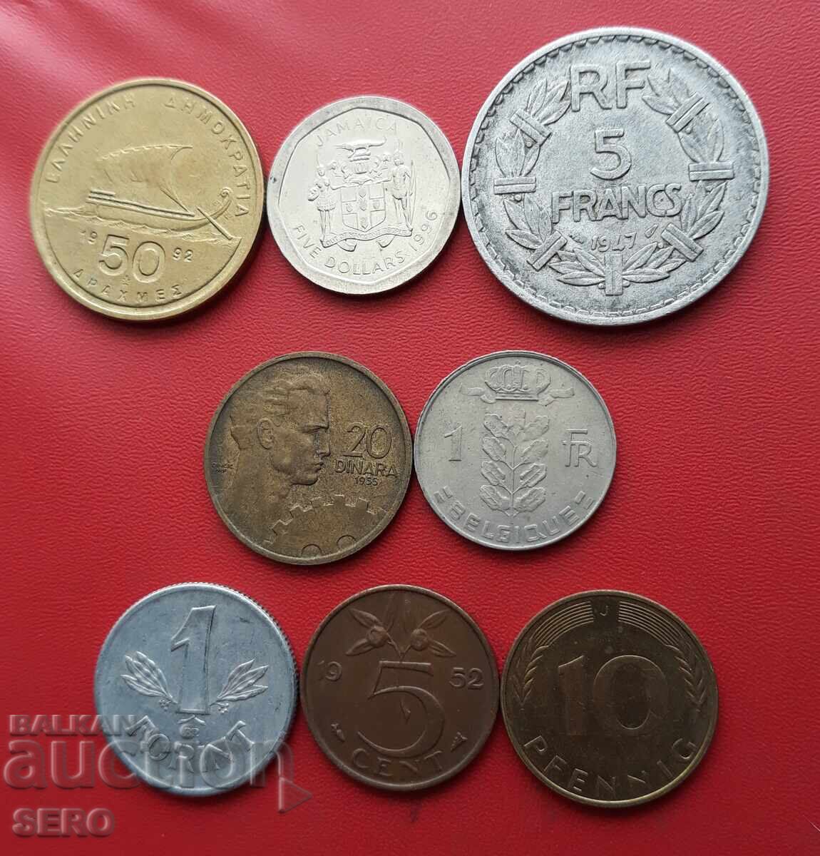 Mixed lot of 8 coins