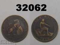 Spania 5 centimos 1870