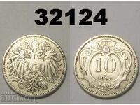 Austria 10 Heller 1893
