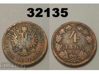 Αυστρία 4 κρόιτσερ 1861 A