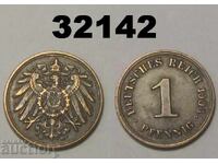 Germania 1 pfennig 1906 G XF