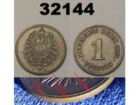 RR! TOOTHED EDGE GERMANY 1 Pfennig 1874 G
