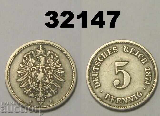 Γερμανία 5 πφένιγκ 1874 F