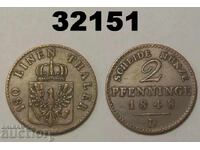 Prusia 2 pfennig 1848 D Germania