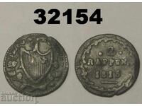 Swiss Star Counterfeit 2 Rappen 1818 Switzerland