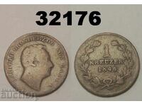 Баден 1 кройцер 1846 Германия