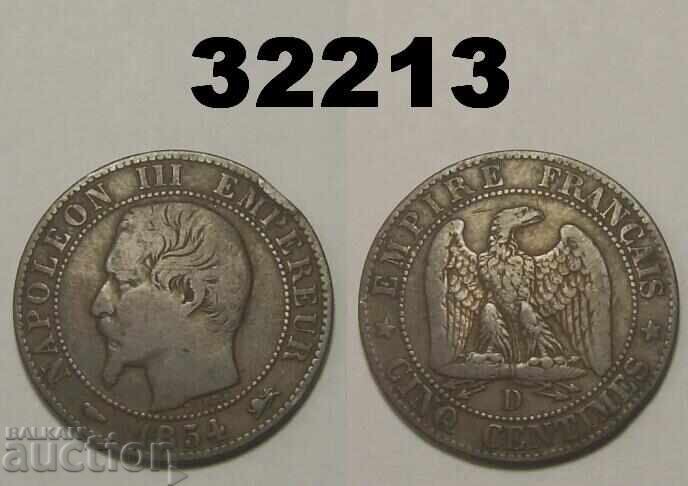 France 5 Centimes 1854 D