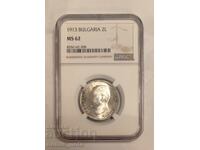 2 λέβα 1913 MS 62 NGC