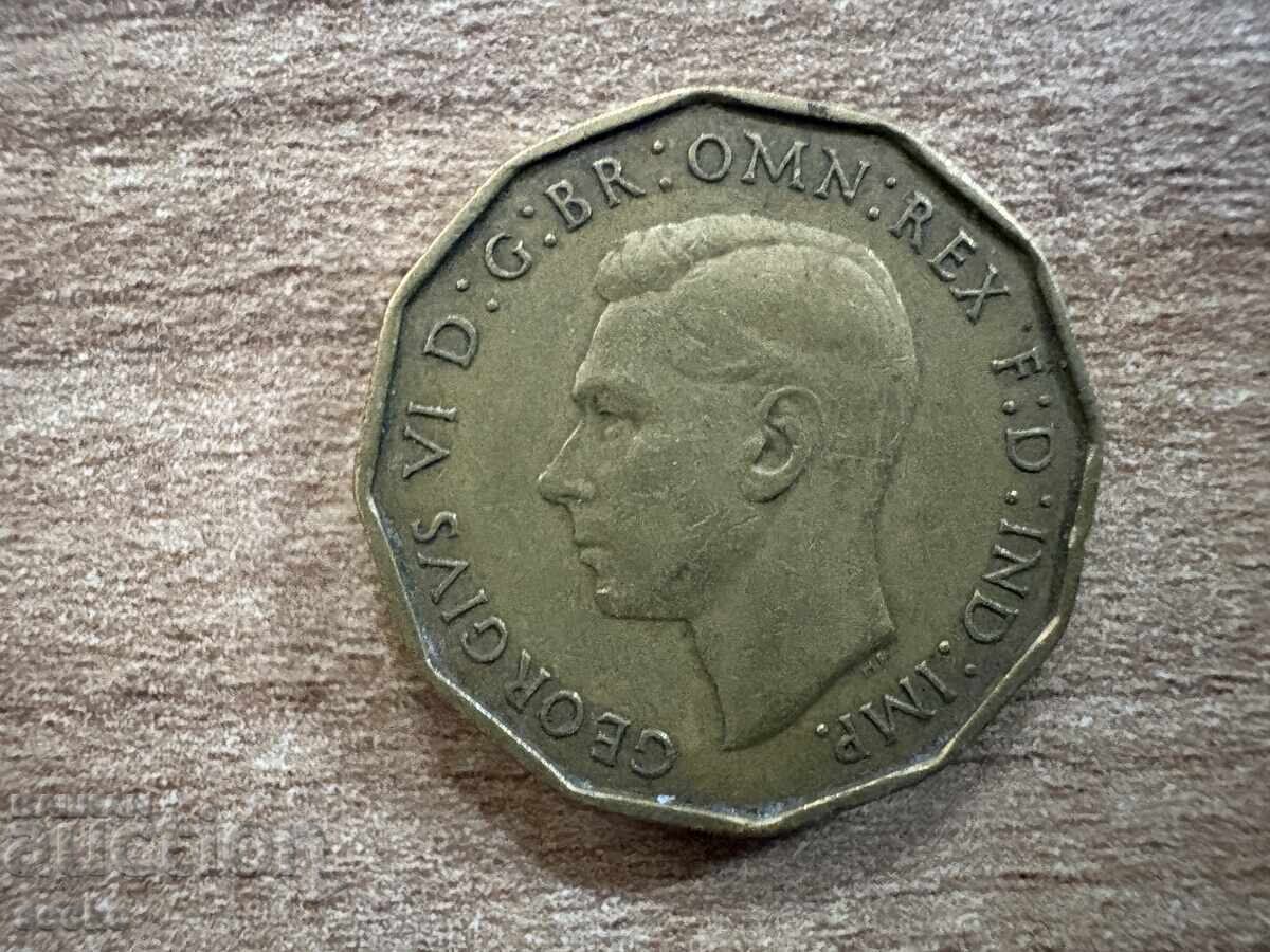 Ηνωμένο Βασίλειο - 3 πένες (1937) με τιμή 0.60 BGN | € 0.31