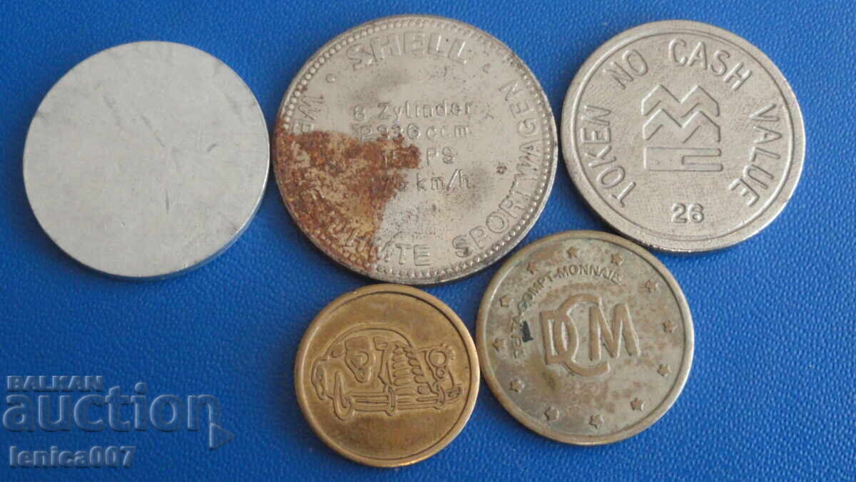 Tokens (5 pieces) with price 3.80 BGN | € 1.94