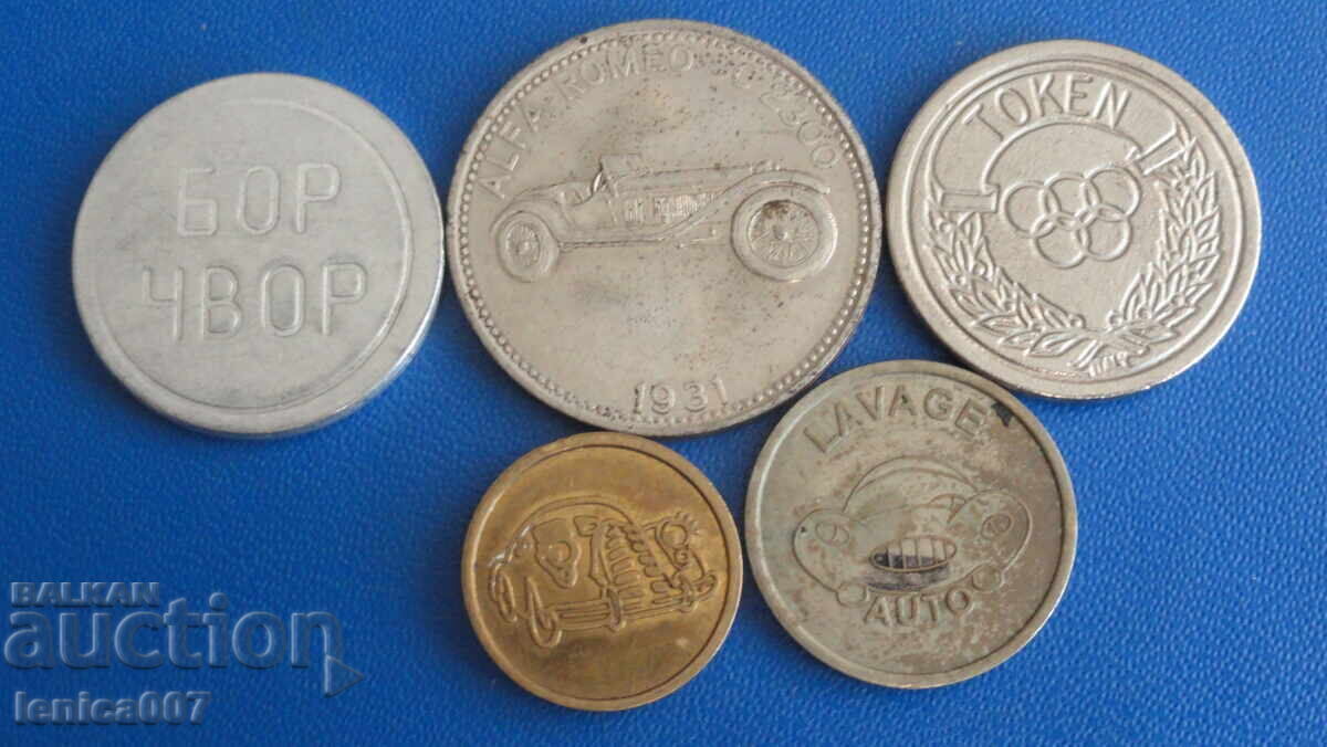 Auction  Tokens (5 pieces)