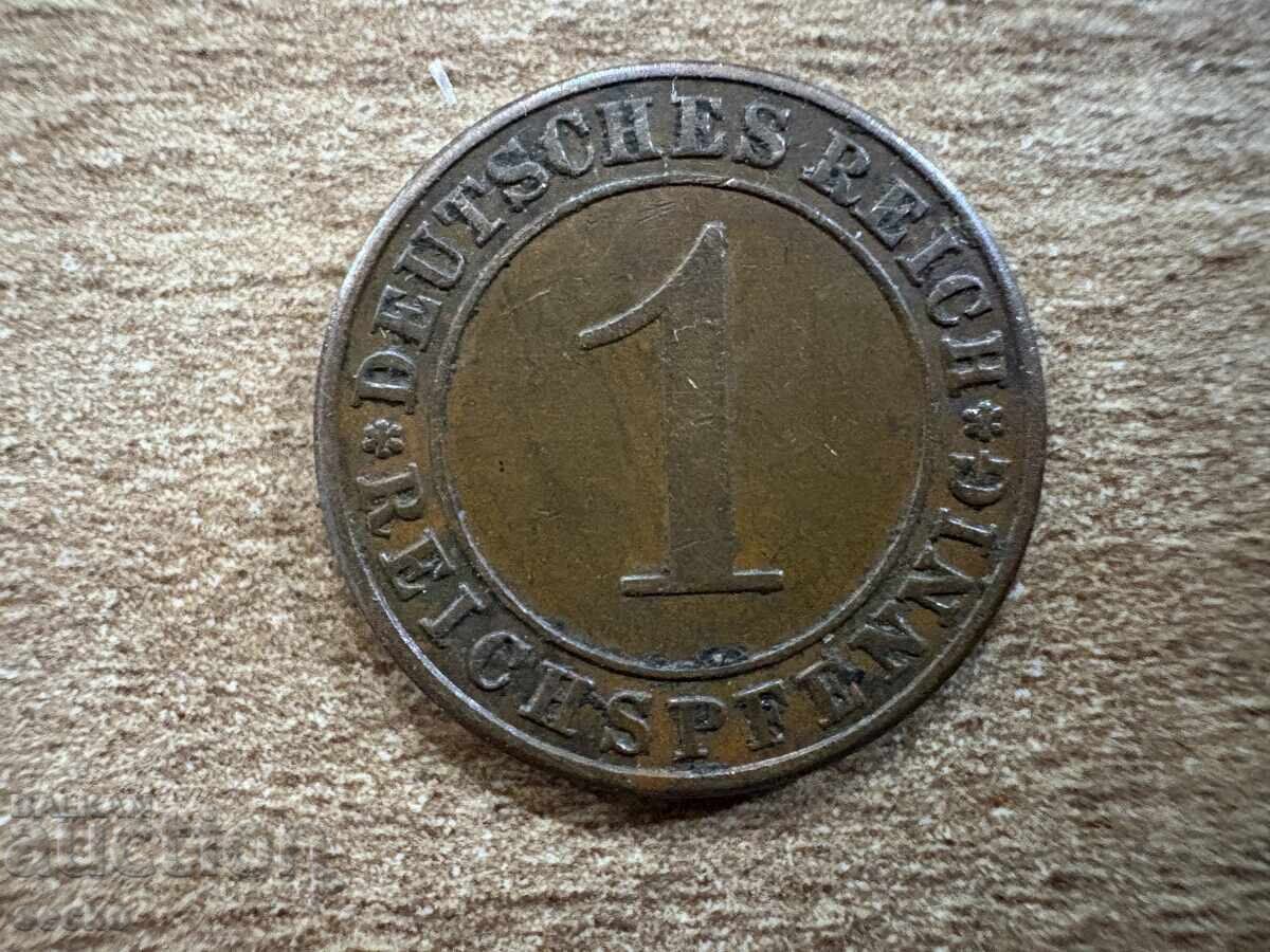 Германия - 1 райхспфениг (1929) - А