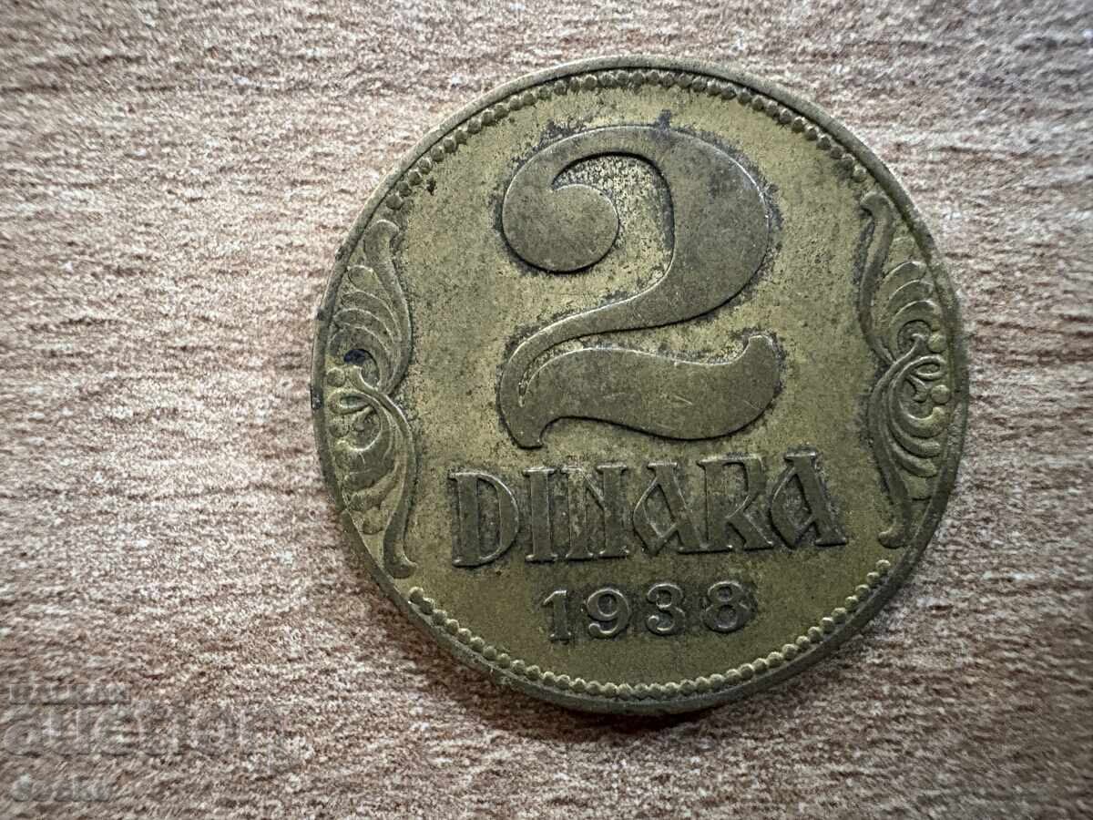 Yugoslavia - 2 dinars (1938) Yugoslavia - 2 dinars (1938)