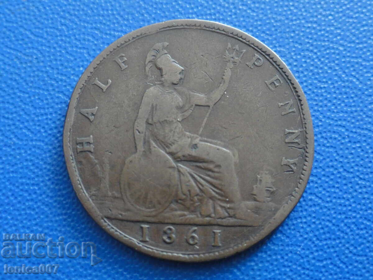 Great Britain 1861 - 1/2 Penny (m) - 5