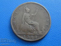 Great Britain 1861 - 1/2 Penny (m)