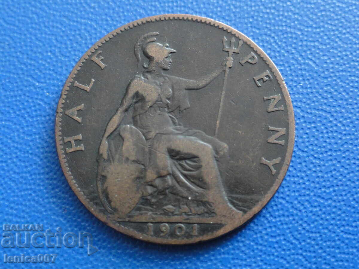 Licitație Marea Britanie 1901 - 1/2 penny (m) Licitație Marea Britanie 1901 - 1/2 penny (m)