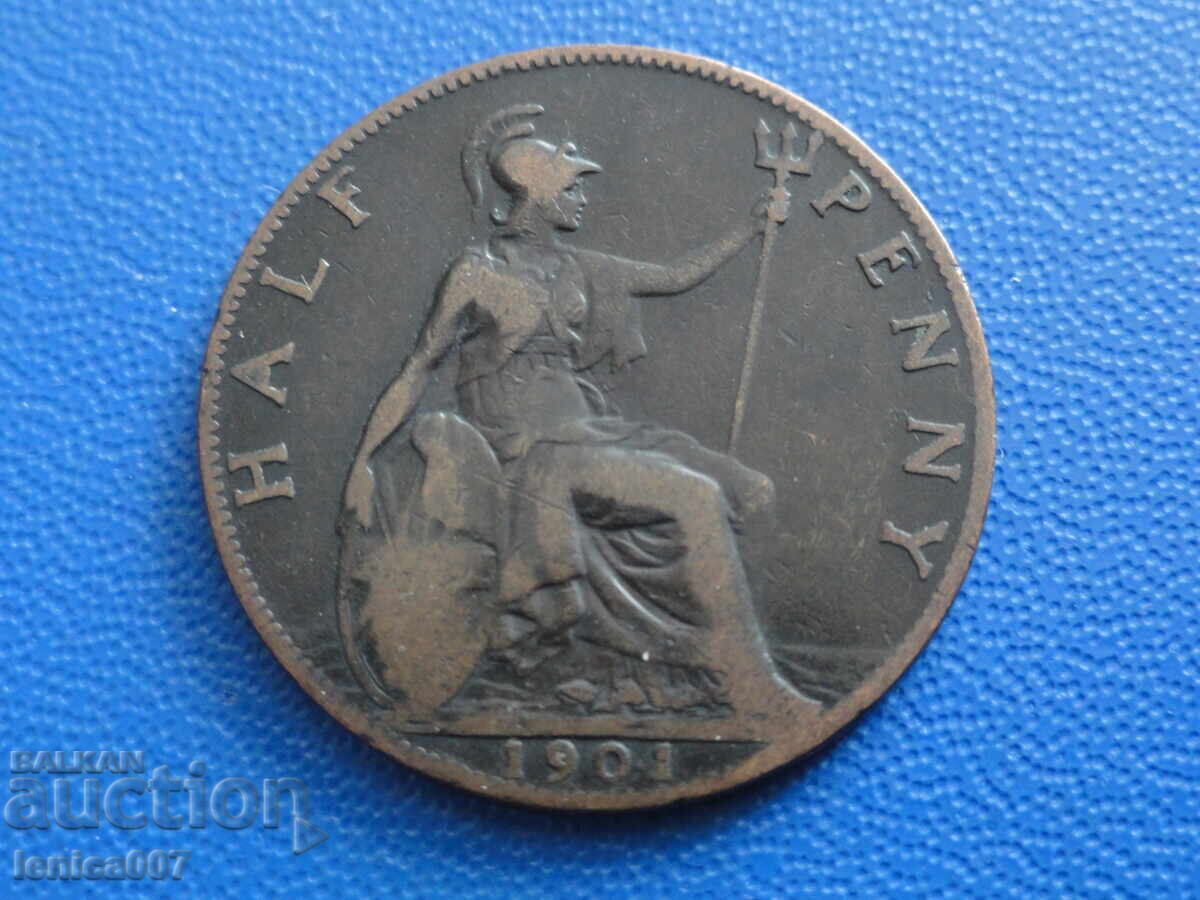 Marea Britanie 1901 - 1/2 penny (m) Marea Britanie 1901 - 1/2 penny (m)