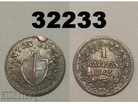Lucerne 1 Rappen 1843 Switzerland