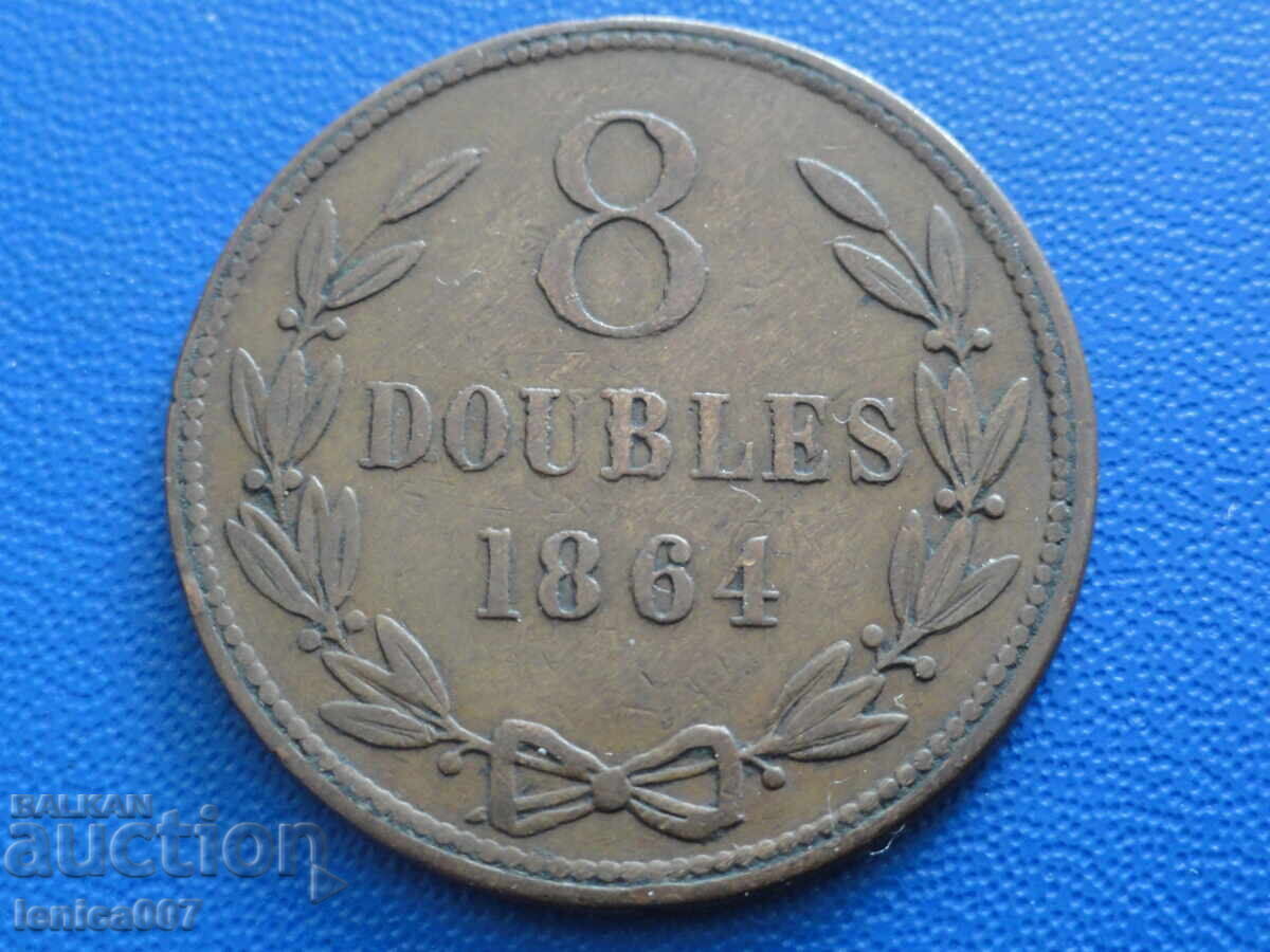 Δημοπρασία Γκέρνσι 1864 - 8 δουμπλών (μ)