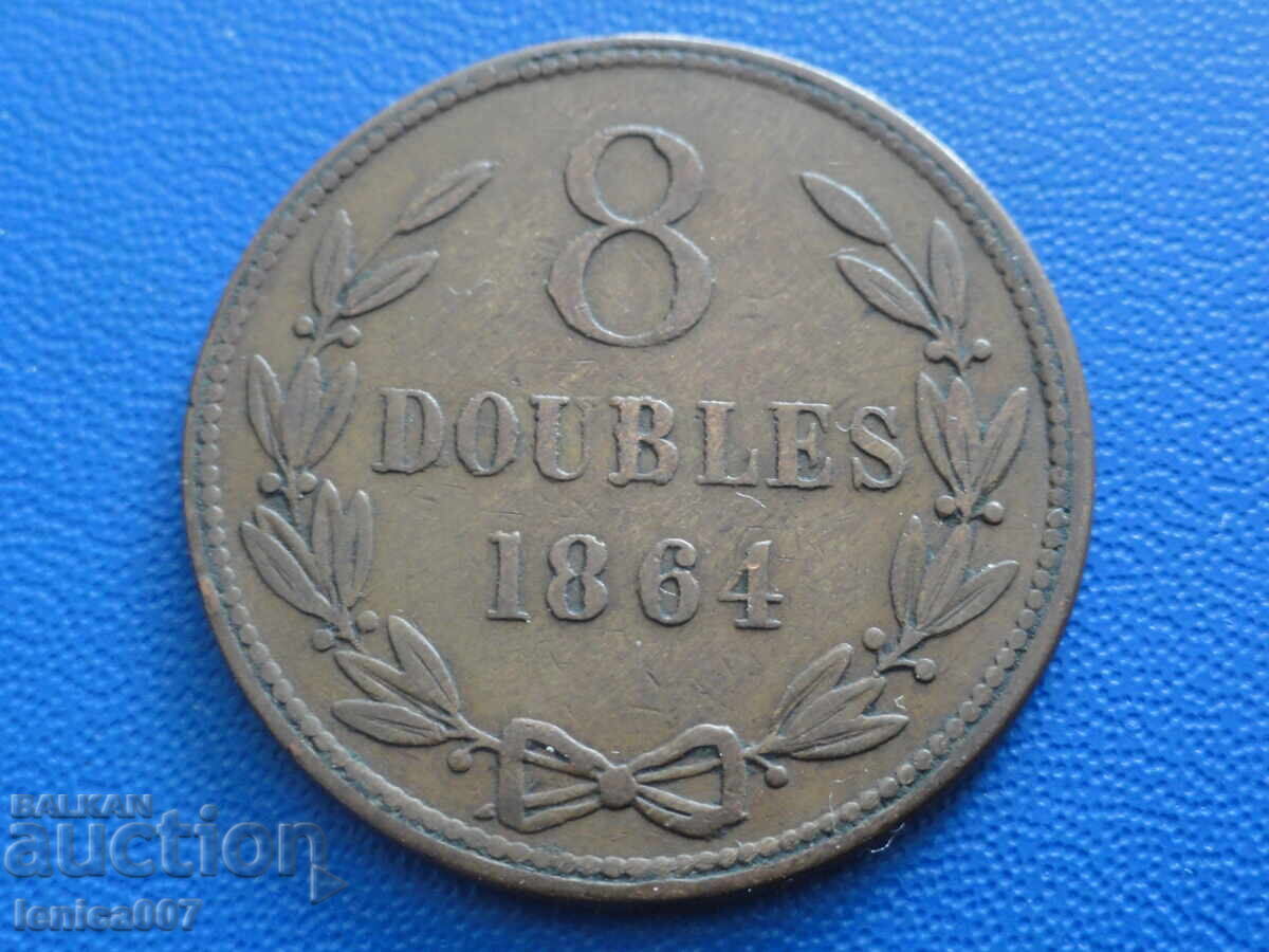 Γκέρνσι 1864 - 8 δουμπλών (μ) Γκέρνσι 1864 - 8 δουμπλών (μ)