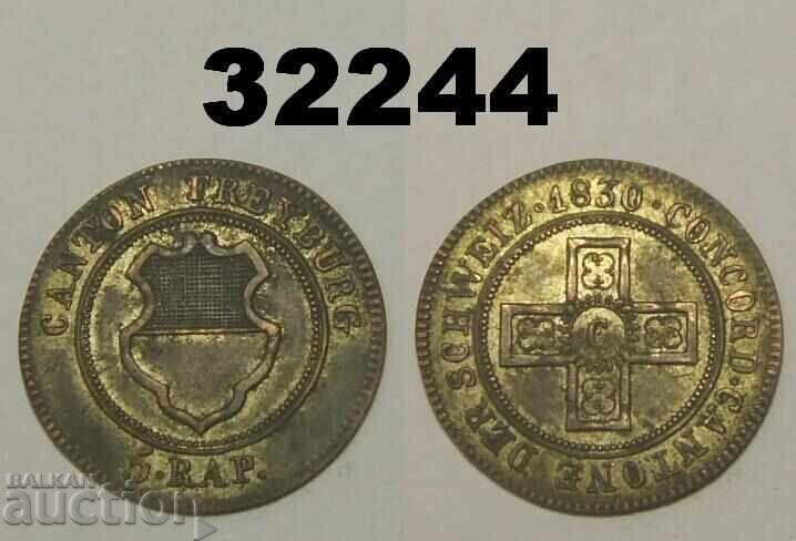 Freyburg 5 rappen 1830 Швейцария